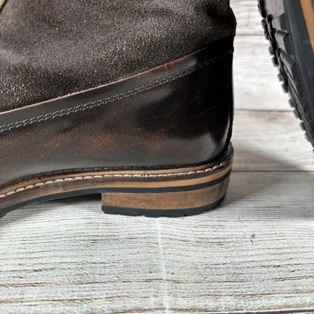 Ben Sherman Rafe Mens Size 7 Boots Leather Lace Up Brown